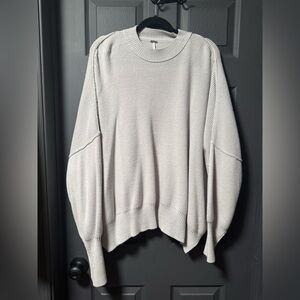 Free People Grey Crew Neck Sweater